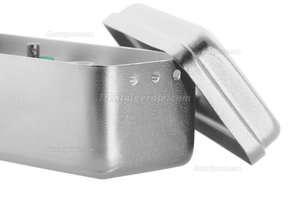 Aluminium-Box mit 60 Bohrungen f&uuml;r die Autoklaven-Sterilisation von endodontischen feilen