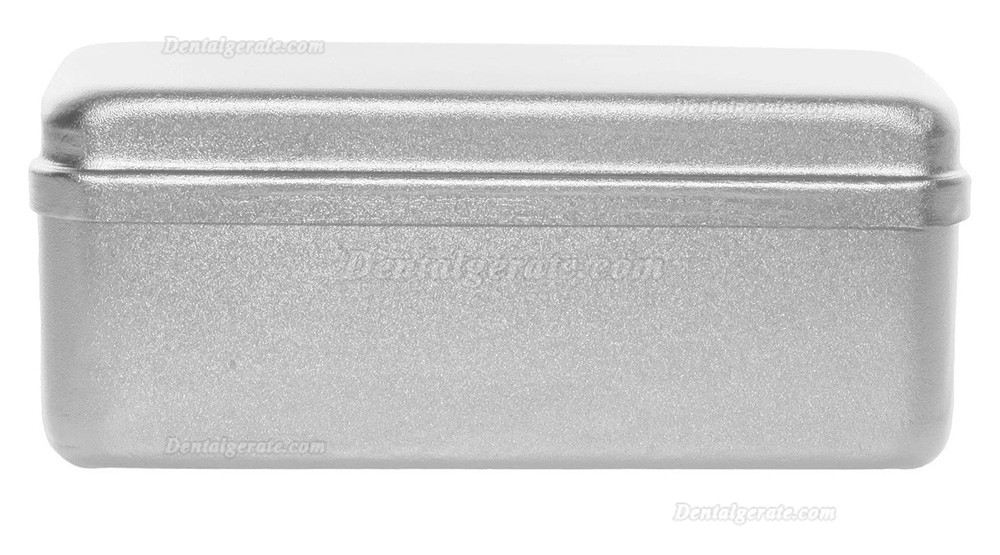 Aluminium-Box mit 60 Bohrungen f&uuml;r die Autoklaven-Sterilisation von endodontischen feilen