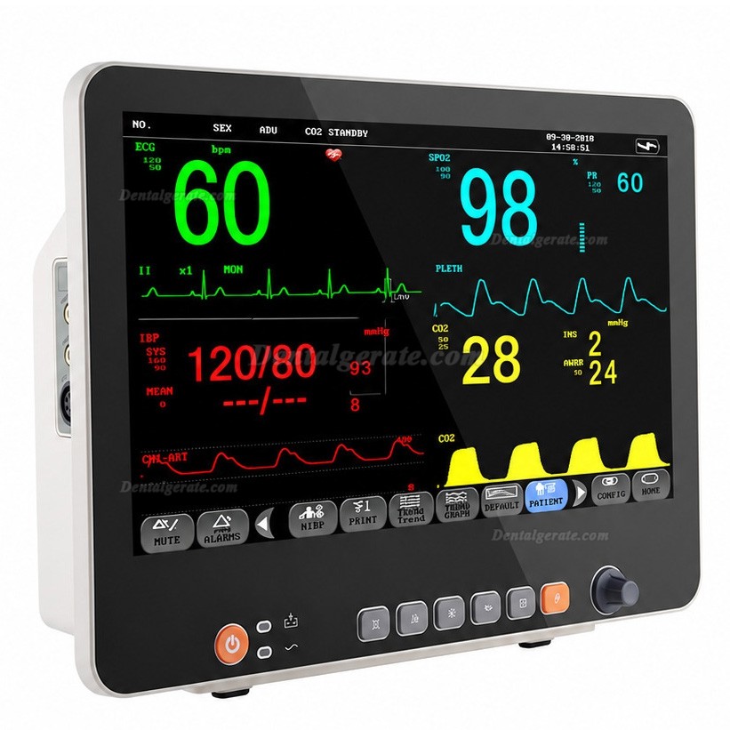 15,6" Multiparameter-Patientenmonitor EKG NIBP Atmung Temperatur SpO2 Pulsfrequenz