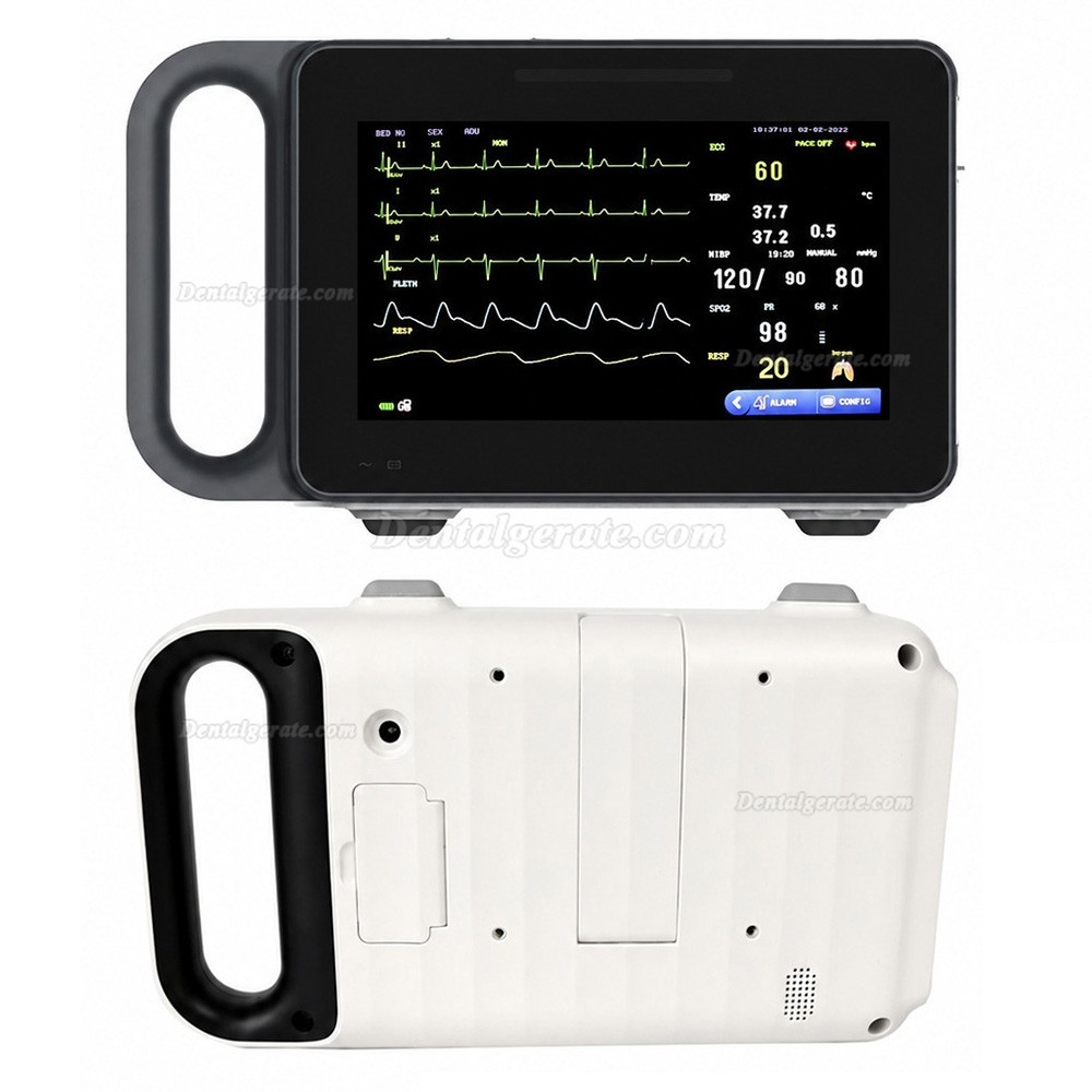 7-Zoll-Touchscreen Patientenmonitor: EKG/Atemwege/Temperatur/NIBP/SpO2/PR 7-Zoll-Touchscreen Patientenmonitor: EKG/Atemwege/Temperatur/NIBP/SpO2/PR