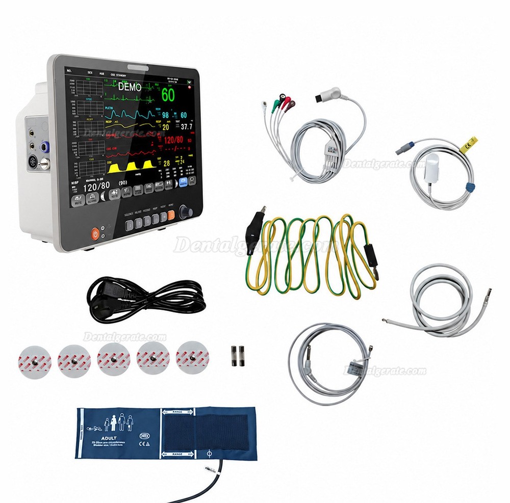 15,6" Multiparameter-Patientenmonitor EKG NIBP Atmung Temperatur SpO2 Pulsfrequenz
