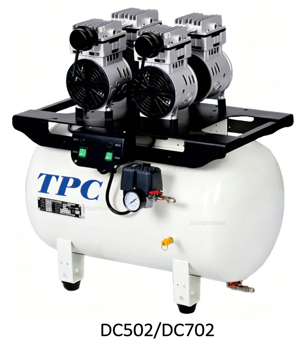 TPC DC701/702/703/704 zahnarzt leisel&auml;ufer &ouml;lfreien kompressor 32-120 liter