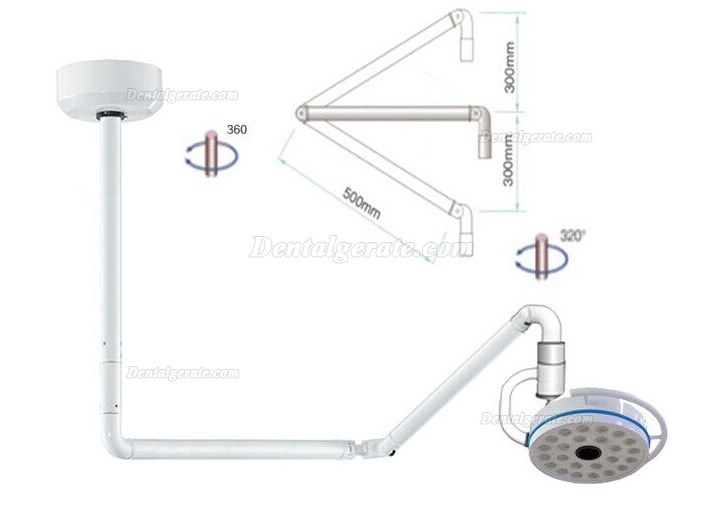 Dental 72W Deckenmontierte Dentalleuchte, Schattenlose Operationsleuchte