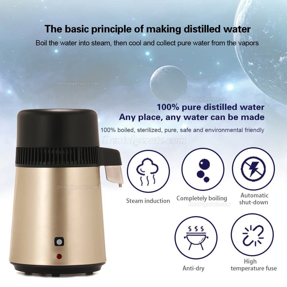 750W 4L Zahnheilkunde Edelstahl Wasserdestillationsger&auml;te Maschine