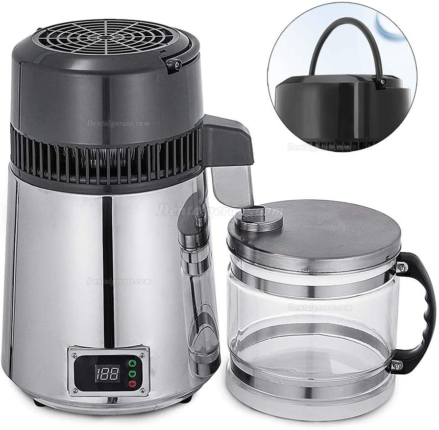 750W 4L Zahnheilkunde Edelstahl Wasserdestillationsgeräte Maschine mit Glaskanne 750W 4L Zahnheilkunde Edelstahl Wasserdestillationsgeräte Maschine mit Glaskanne