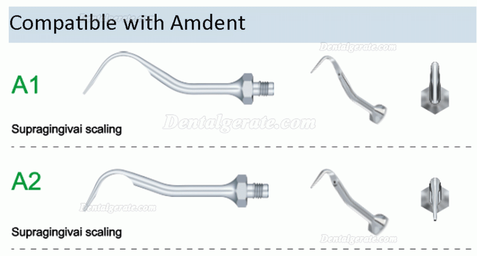 10 St&uuml;cke Refine&reg; Ultraschall Scaler Piezo Spitzen A1 A2 AE1 AE2 Kompatibel mit Amdent LM