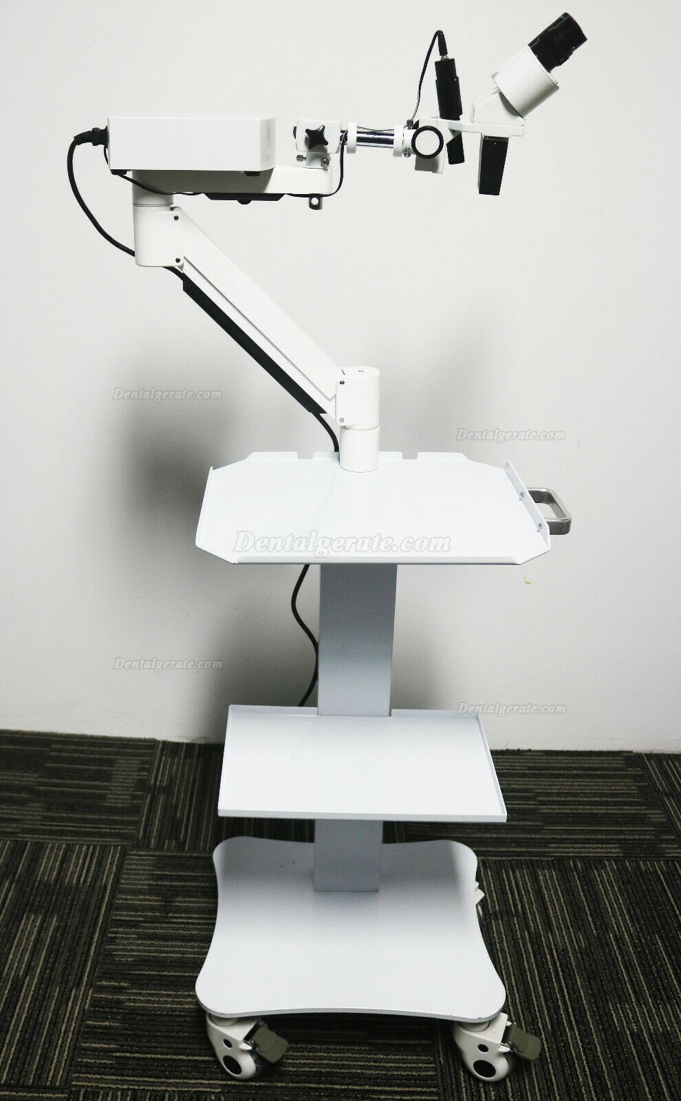 Dental Chirurgisches Operationsmikroskop mit 5W LED-Licht & Zahnarzt Trolley f&uuml;r HNO, Zahn&auml;rztlich