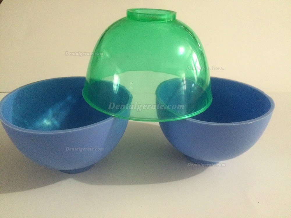 3PCS Dentallabor Flexible Alginat Gummi und Spatel mischen Farbe Sch&uuml;ssel