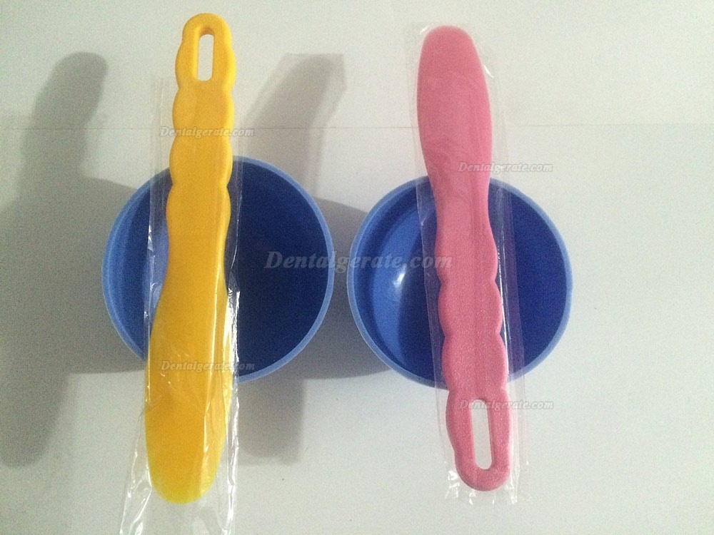 3PCS Dentallabor Flexible Alginat Gummi und Spatel mischen Farbe Sch&uuml;ssel