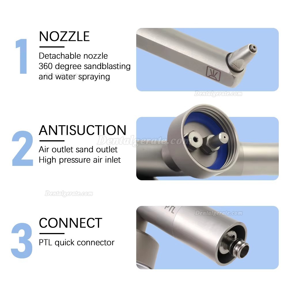Dental Aluminiumoxid Intraoral Pneumatische Mikrosandstrahler mit 4 Löchern Dental Aluminiumoxid Intraoral Pneumatische Mikrosandstrahler mit 4 Löchern