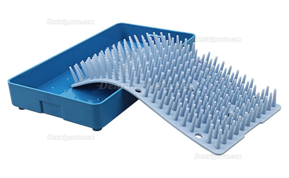 3-tlg. Dental-Instrumenten-Sterilisationskassette mit Silikonpad