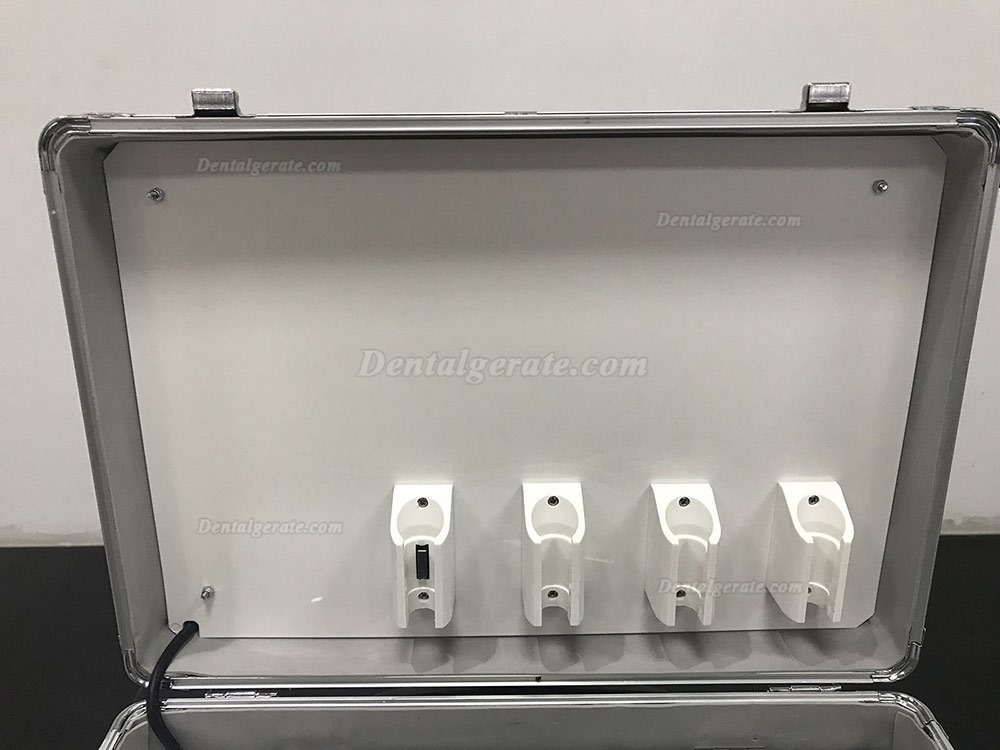 Best&reg; BD-402A Faseroptik Mobile dentaleinheit mit Rad Stahltank (Kompressor + Saugeinheit + Triplexspritze)