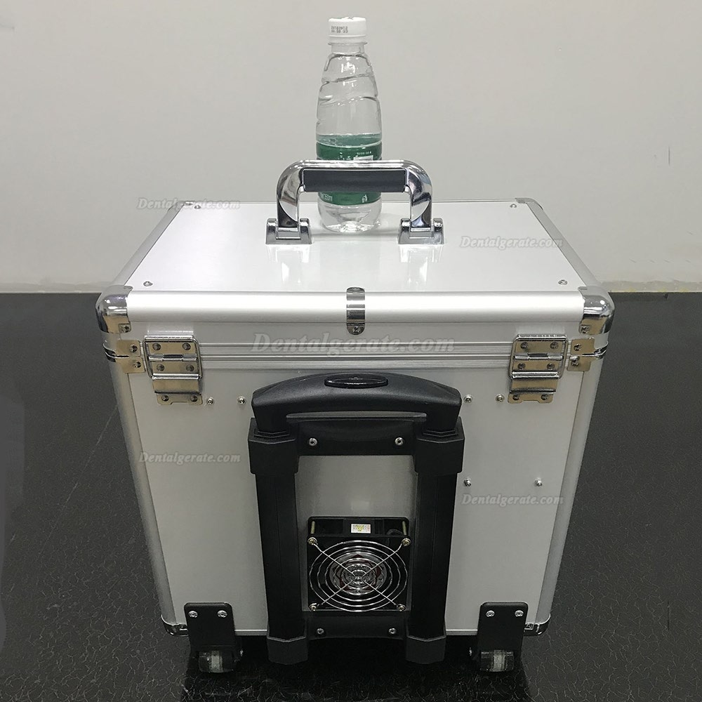 Best&reg; BD-402A Faseroptik Mobile dentaleinheit mit Rad Stahltank (Kompressor + Saugeinheit + Triplexspritze)