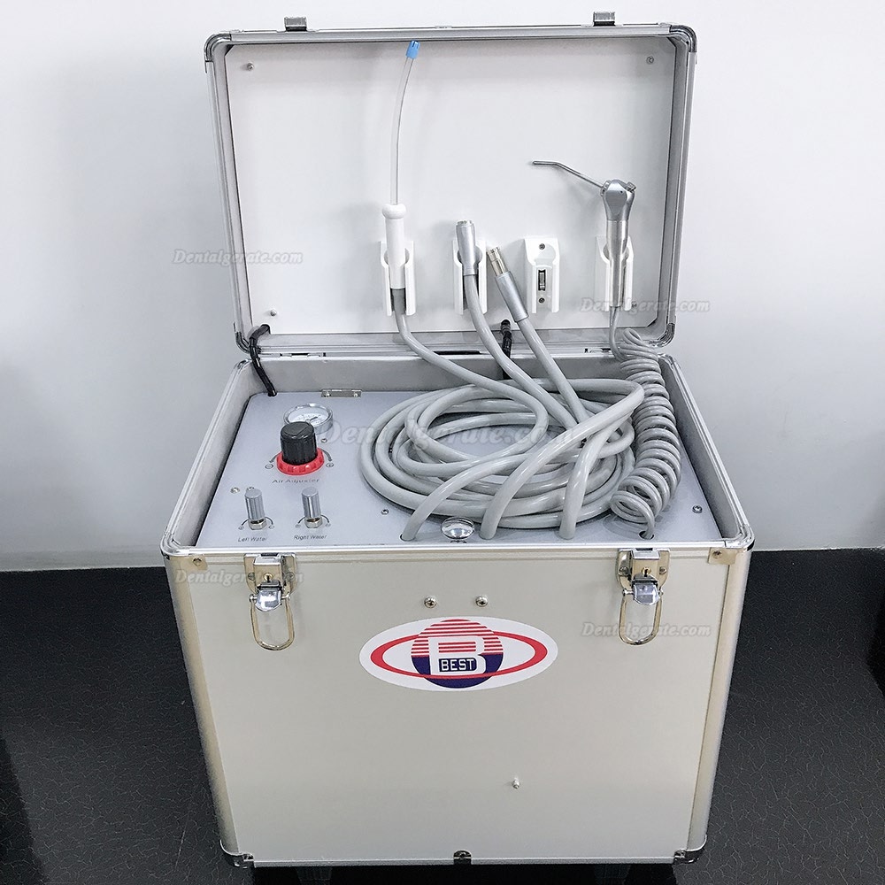 Best® Faseroptik BD-402B Mobile Dentaleinheit mit Rad Edelstahl-Einbaubecken und Wasserflaschen Best® Faseroptik BD-402B Mobile Dentaleinheit mit Rad Edelstahl-Einbaubecken und Wasserflaschen