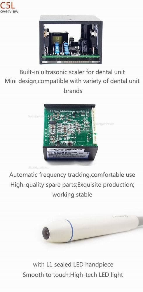 Baolai Dental Eingebauter Ultraschall-Scaler mit L1-LED-Handstück und 4 Spitzen Baolai Dental Eingebauter Ultraschall-Scaler mit L1-LED-Handstück und 4 Spitzen