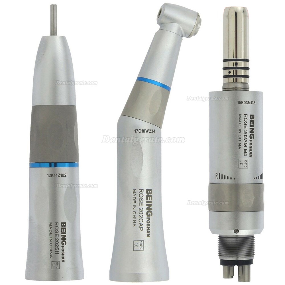 Being Dental Low Speed Handst&uuml;ck Kit Winkelst&uuml;ck + Gerade Handst&uuml;ck + Luftmotor 4 Loch