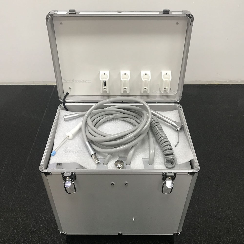 Best&reg; BD402A Tragbare Dentalturbine Einheit (Kompressor + Saugeinheit + Triplexspritze)