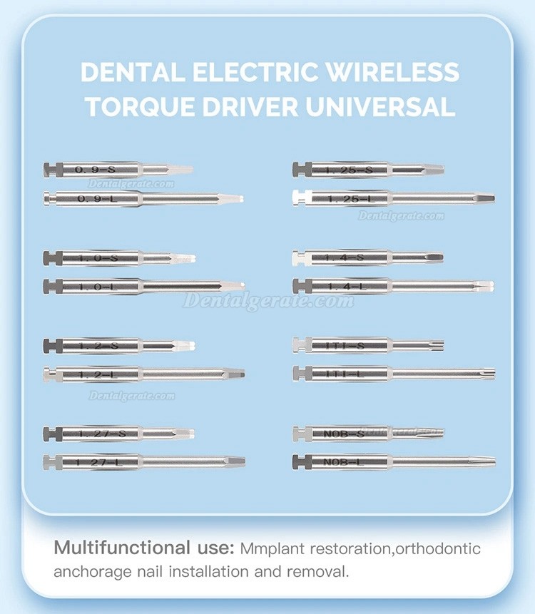 Betterway Motor X Elektrischer kabelloser Universal Implantat Drehmomentschl&uuml;ssel mit 16 Treibern