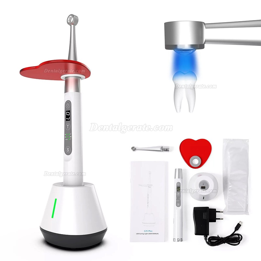 Betterway C25 Plus Kabelloses dental polymerisationslampe mit flexiblem Kopf