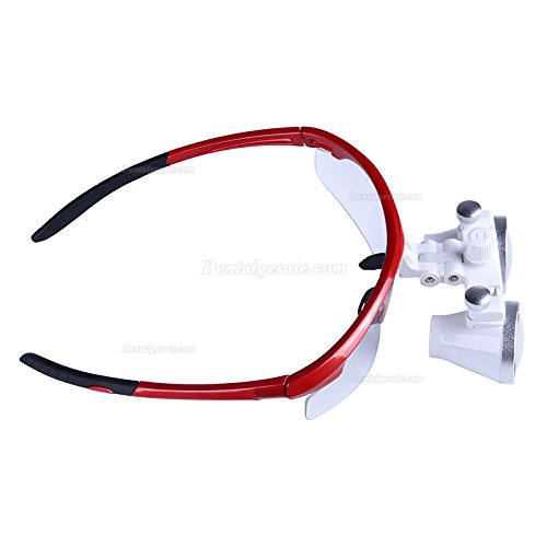 Dental Binokulare Dentallupe 3,5 x-r Optisches Glas mit/ohne kopf LED Licht Lampe Rot Dental Binokulare Dentallupe 3,5 x-r Optisches Glas mit/ohne kopf LED Licht Lampe Rot