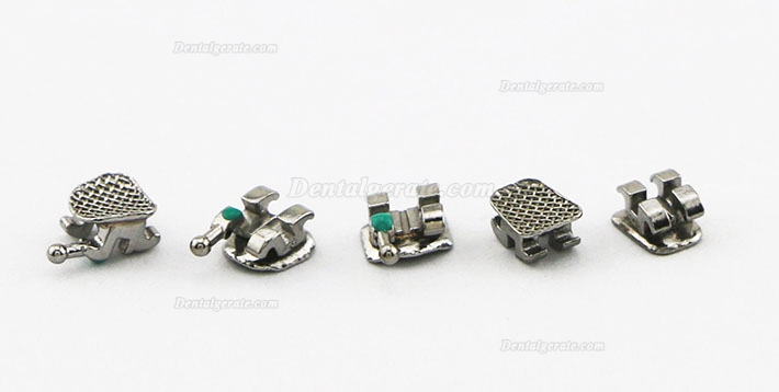 5 Packungen Dental Kieferorthop&auml;dische Metall Bracket St&auml;nder Mini Roth 0.022 345 Haken 100 St&uuml;cke