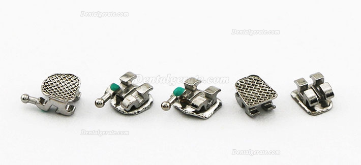 5 Packungen Dental Kieferorthop&auml;dische Metall Bracket St&auml;nder Mini Roth 0.022 345 Haken 100 St&uuml;cke