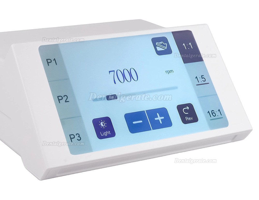 B&uuml;rstenloser Motor f&uuml;r Zahnrestaurationen (Touchscreen, 4-Loch-Anschluss, einstellbare Drehzahl)