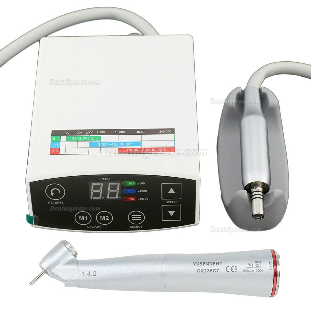 YUSENDENT® C-PUMA Elektromotor Zahnarzt + COXO CX235C7-3 1: 4.2 45° Glasfaser Rotes Winkelstück YUSENDENT® C-PUMA Elektromotor Zahnarzt + COXO CX235C7-3 1: 4.2 45° Glasfaser Rotes Winkelstück