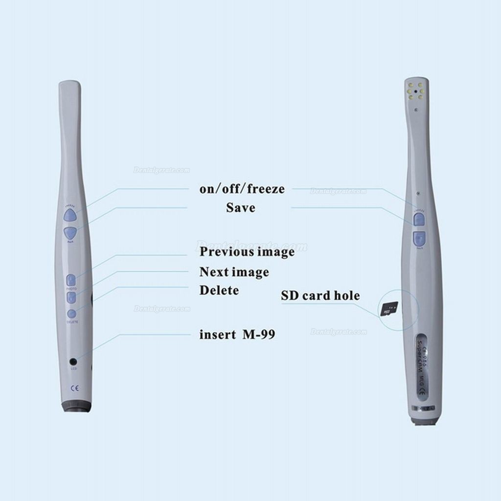 MLG Dental Intraoral Kamera 6 LED Licht Video & USB mit 1DB SD Karte + Mini LCD Bildschirm