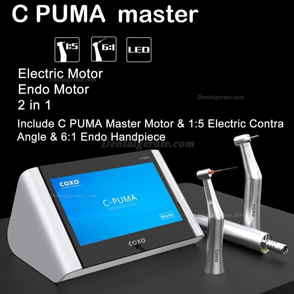 COXO C-PUMA Master Kit de endodontische motor (con contra&aacute;ngulo 1:5 + contra&aacute;ngulo endodoncia 6:1)