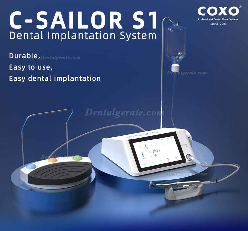 Coxo C-Sailor S1 Dental Implantatmotor,Physiodispenser mit CX235C7-3S + CX235C6-22 Winkelst&uuml;ck