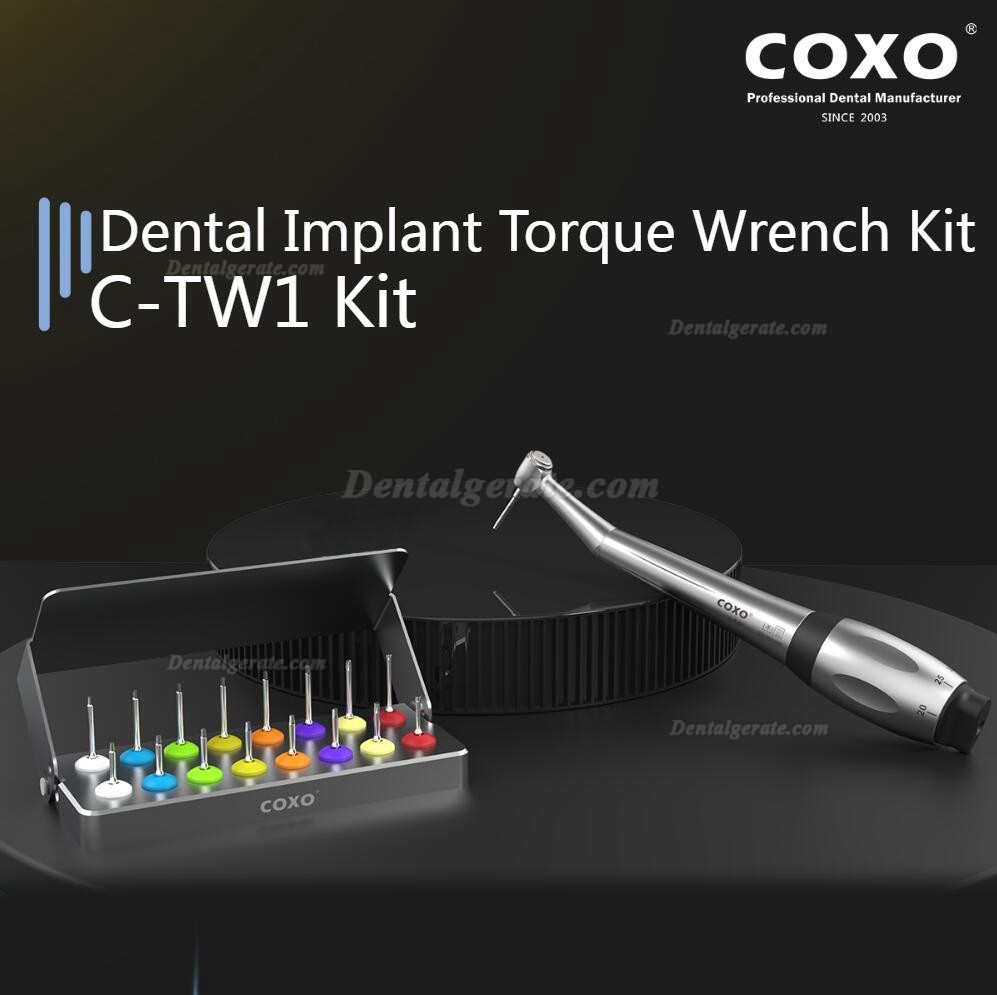 COXO C-TW1 Universal Zahnimplantat Drehmomentschl&uuml;ssel Ratsche mit Treibern und Schraubendreher Zahnbohrger&auml;t