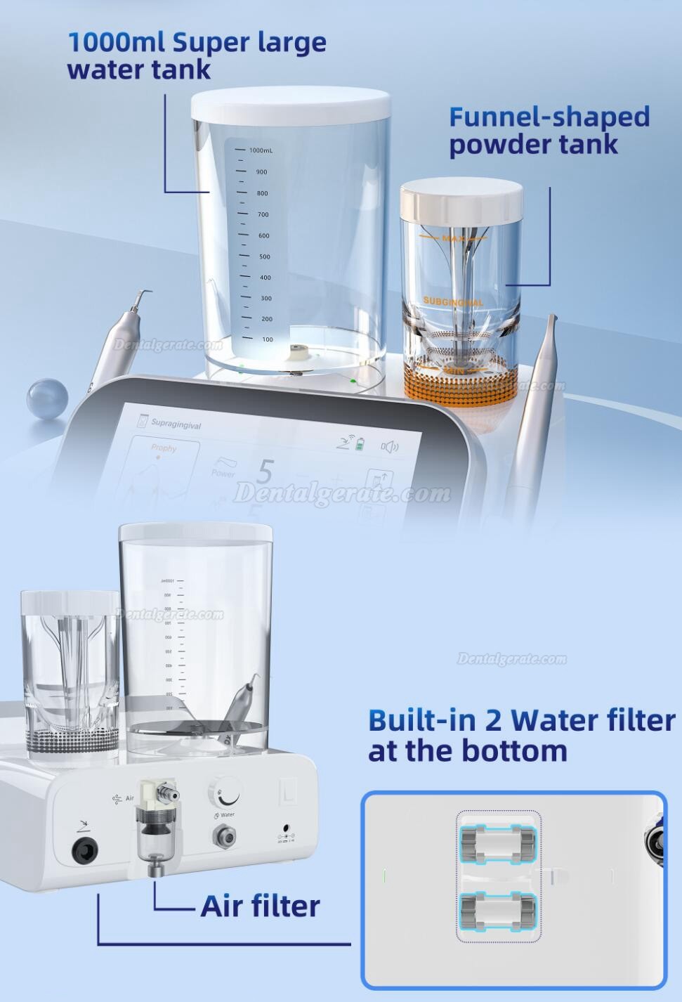 COXO PT MASTER Pulverstrahlger&auml;t Dental Luftstrompolierer + UltraschallScaler