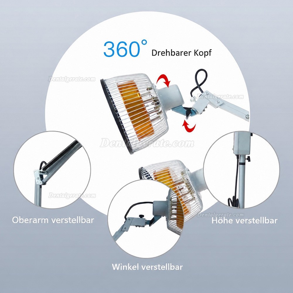 Bozhihan CQ-26 TDP Lampe Doppelkopf TDP Mineral Heat Lampe Fern Therapie Licht mit Dual-Heizplatte