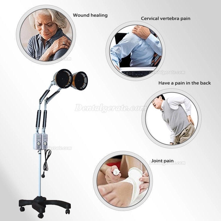 Bozhihan CQ-26 TDP Lampe Doppelkopf TDP Mineral Heat Lampe Fern Therapie Licht mit Dual-Heizplatte