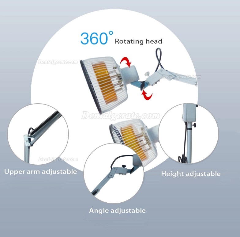 Bozhihan CQ-26 TDP Lampe Doppelkopf TDP Mineral Heat Lampe Fern Therapie Licht mit Dual-Heizplatte