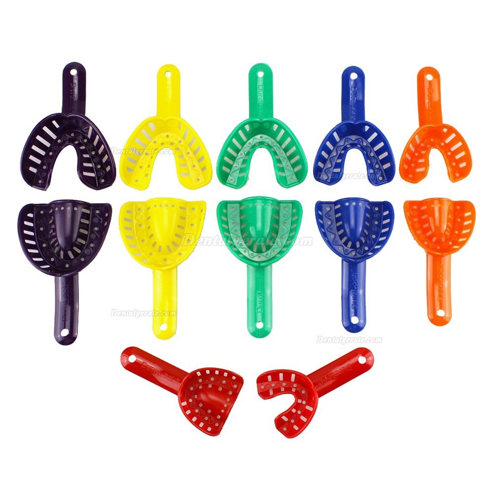 12pcs Dental Abformung Tablett Kunststoff Neu 6 Gr&ouml;&szlig;en Autoklavierbar