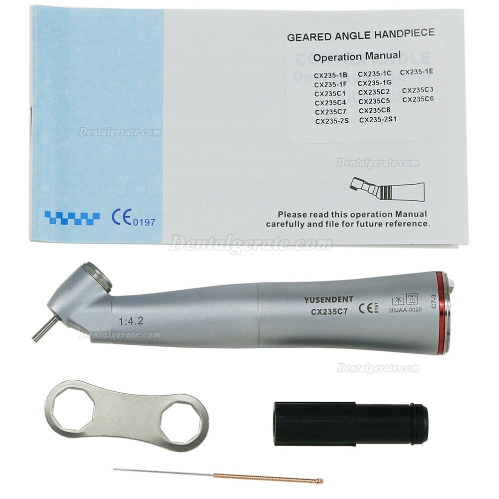 YUSENDENT CX235 C7-3 45° Zahnarzt Rotes Winkelstück 1:4.2 Handstück YUSENDENT CX235 C7-3 45° Zahnarzt Rotes Winkelstück 1:4.2 Handstück