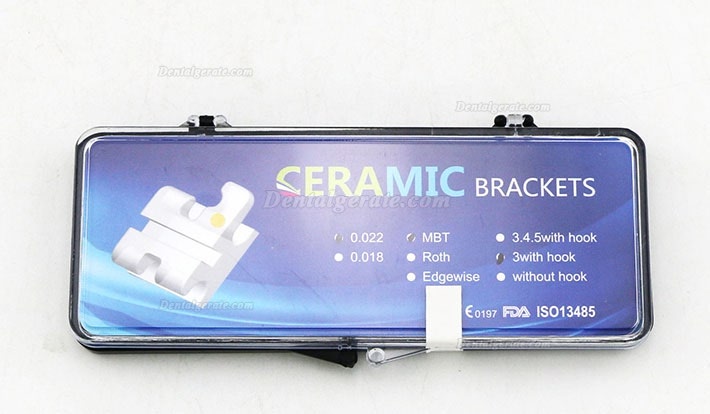 5 Packungen/20 St&uuml;cke Dental Kieferorthop&auml;dische Keramik Bracket St&auml;nder MBT 022 3 Haken