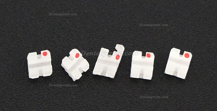 5 Packungen/20 St&uuml;cke Dental Kieferorthop&auml;dische Keramik Bracket St&auml;nder MBT 022 3 Haken