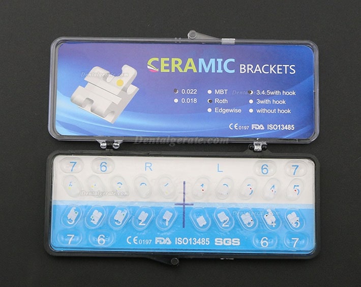 5 Packungen/20 St&uuml;cke Dental Kieferorthop&auml;dische Keramik Bracket St&auml;nder ROTH 022 345 Haken