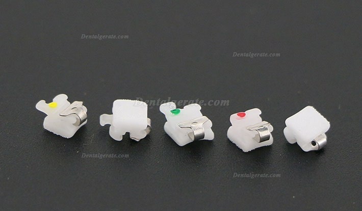 1 Box Dental Kieferorthop&auml;dische Selbstligierende Keramik Brackets St&auml;nder Roth 022 345 Haken