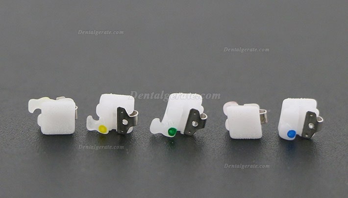 1 Box Dental Kieferorthop&auml;dische Selbstligierende Keramik Brackets St&auml;nder Roth 022 345 Haken