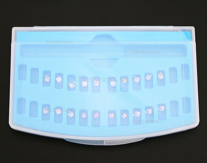 1 Box Dental Kieferorthop&auml;dische Selbstligierende Keramik Brackets St&auml;nder Roth 022 345 Haken