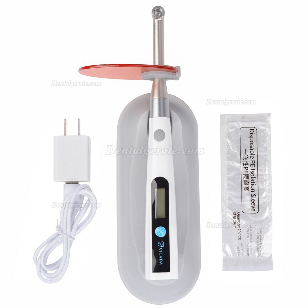 Dental LED Polymerisationslampe Kabellos (1 Sek. Aush&auml;rtung , Metallkopf 1400mw/cm2)