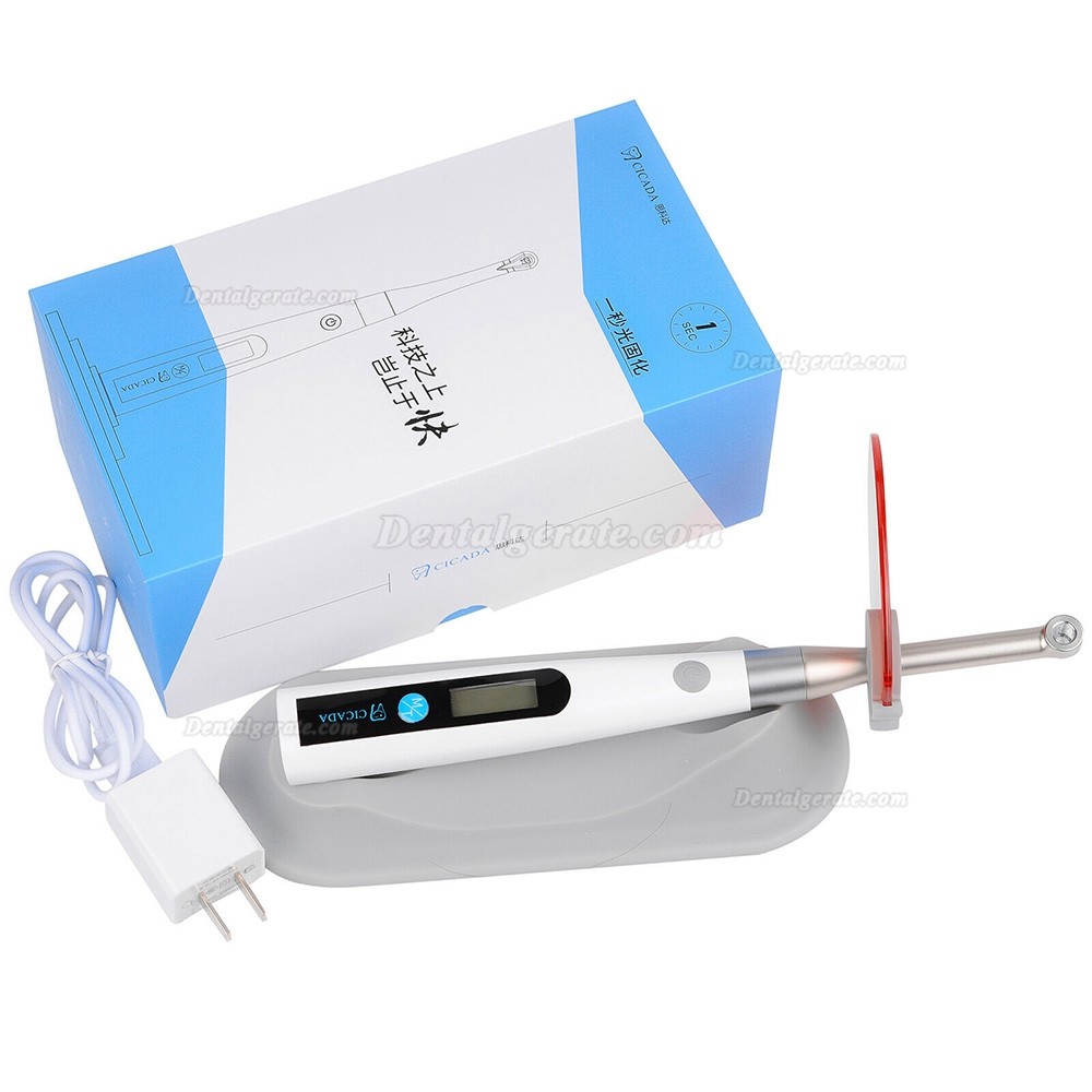 Dental LED Polymerisationslampe Kabellos (1 Sek. Aush&auml;rtung , Metallkopf 1400mw/cm2)