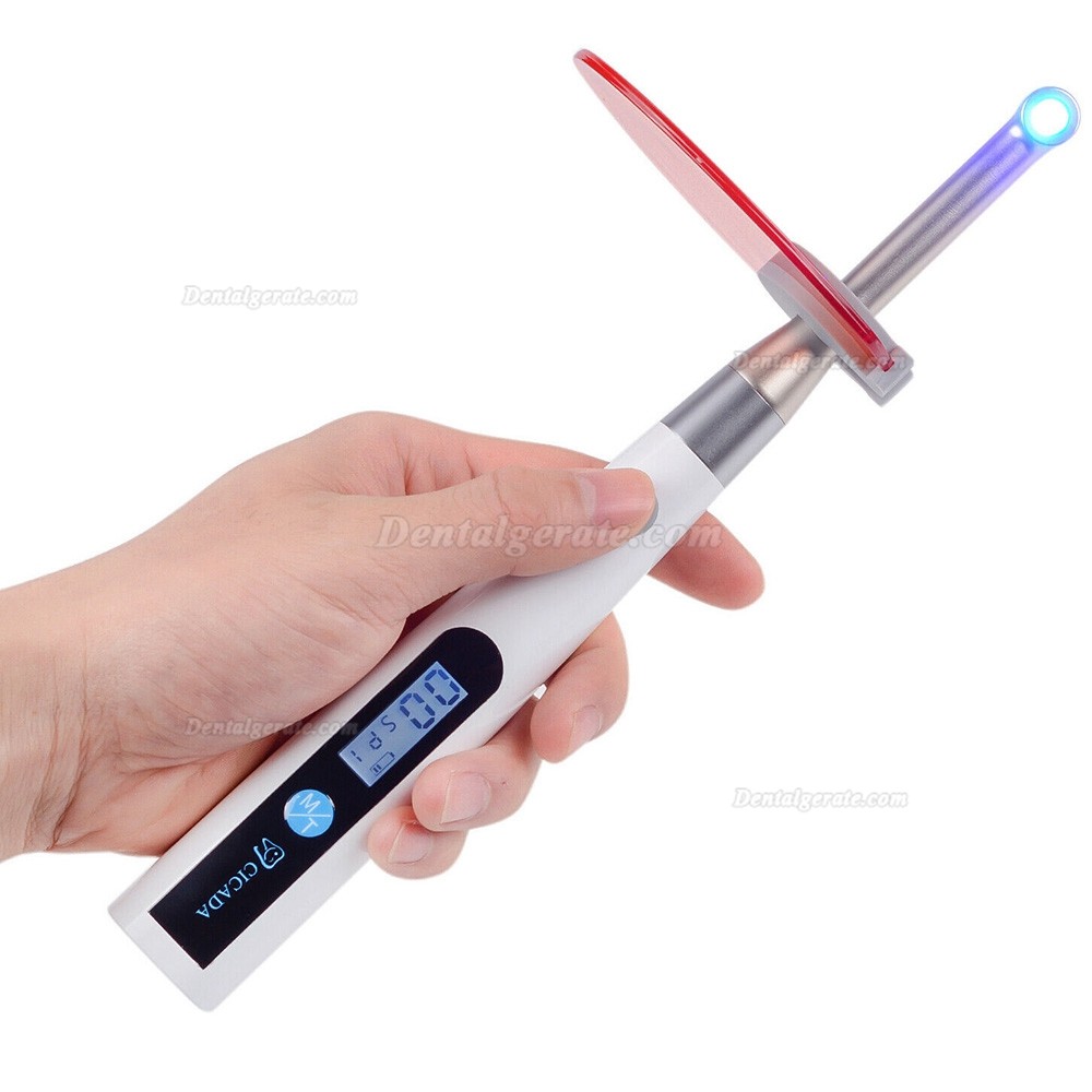 Dental LED Polymerisationslampe Kabellos (1 Sek. Aush&auml;rtung , Metallkopf 1400mw/cm2)