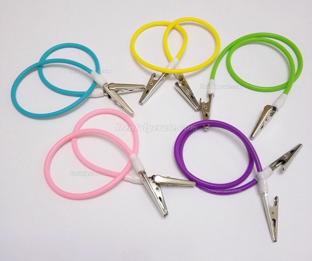 L&auml;tzchen Clips Flexible Kette Serviettenhalter Baby Silikon Patienten Krokodil Clip