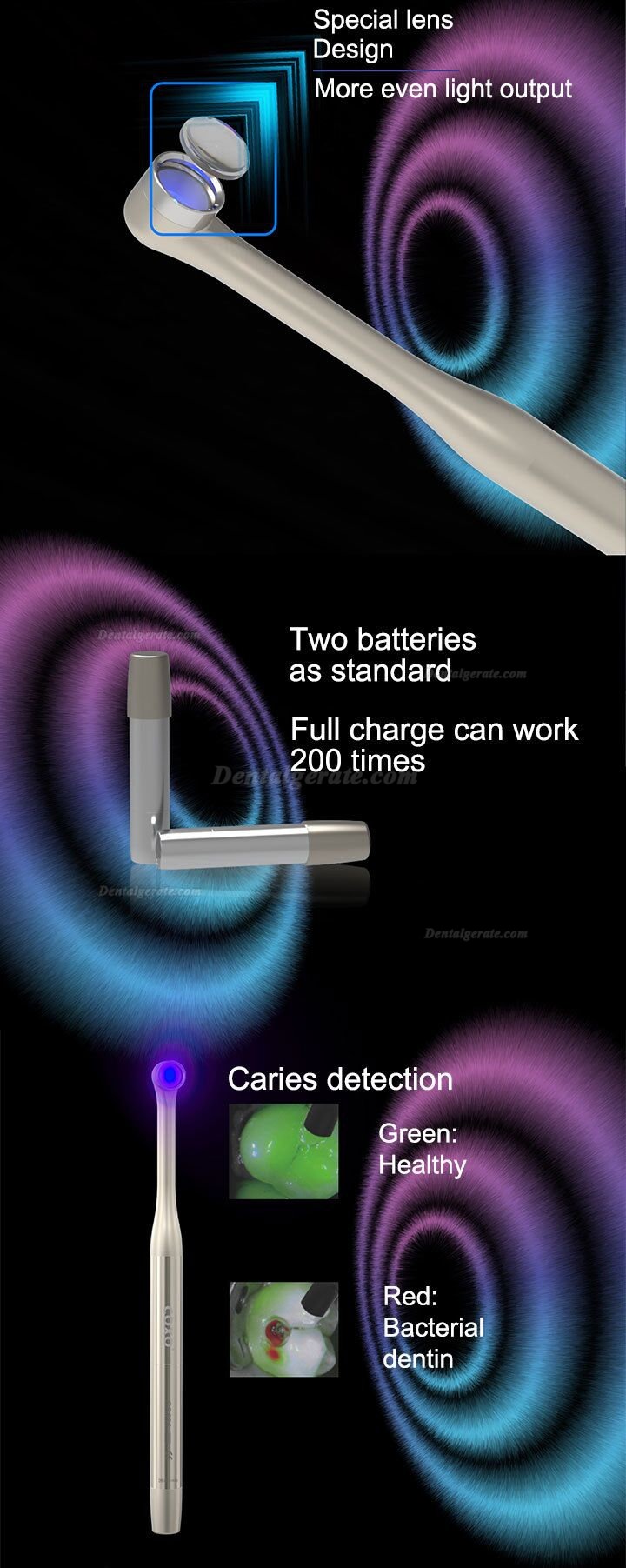 YUSENDNET DB686 NANO LED Polymerisationslampe Kabellos mit Karieserkennungsfunktion YUSENDNET DB686 NANO LED Polymerisationslampe Kabellos mit Karieserkennungsfunktion