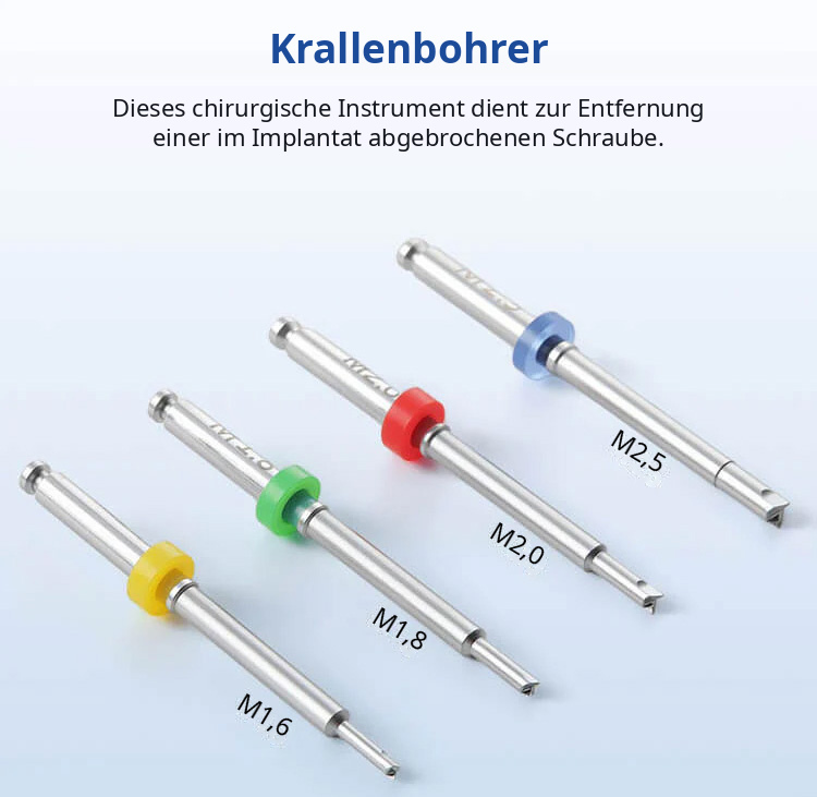 HLY Dental Universelles Extraktionsset für Abgebrochene Schrauben HLY Dental Universelles Extraktionsset für Abgebrochene Schrauben